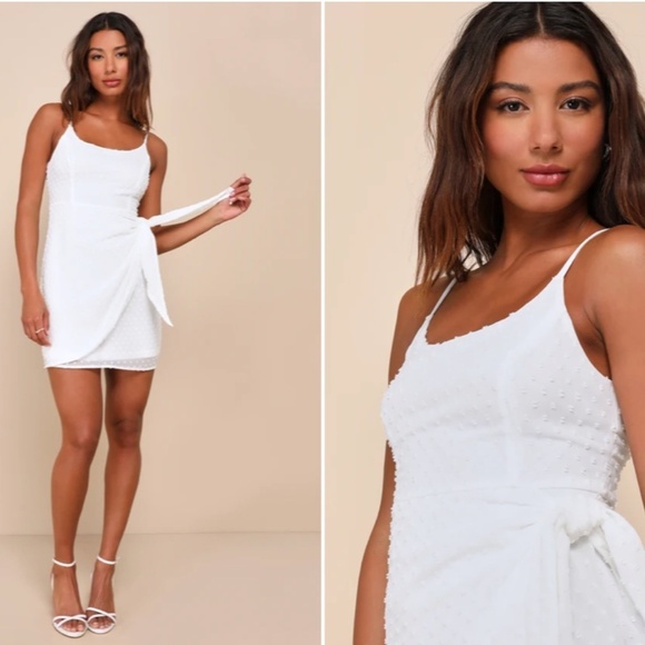 LULU's Bachelorette Engagement Bridal Shower Honeymoon Flirty Mini Dress - Picture 1 of 5